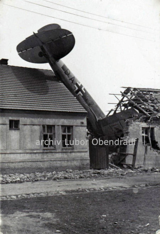 Havárie He 111 v obci Jeneček