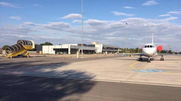 Nově vznikající terminál letiště Pardubice