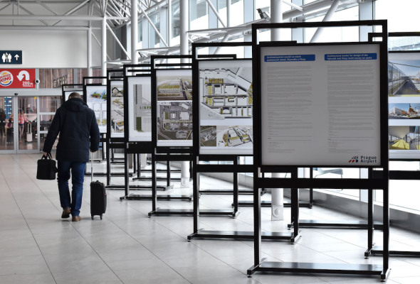 Architektonická výstava letiště Praha Ruzyně