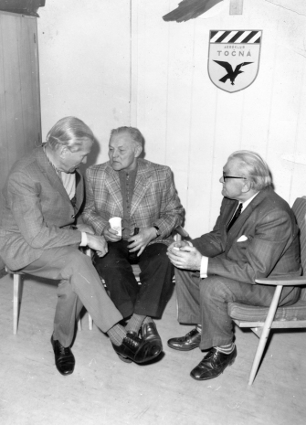 Uprostřed Jan Šerhant na letišto Točná v r 1975