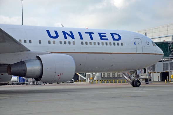 United Airlines Boeing 767-300ER Prague Airport