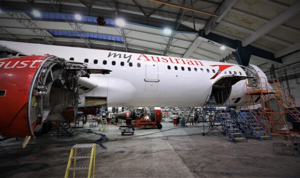 CSAT Austrian Airlines udržba Hangar
